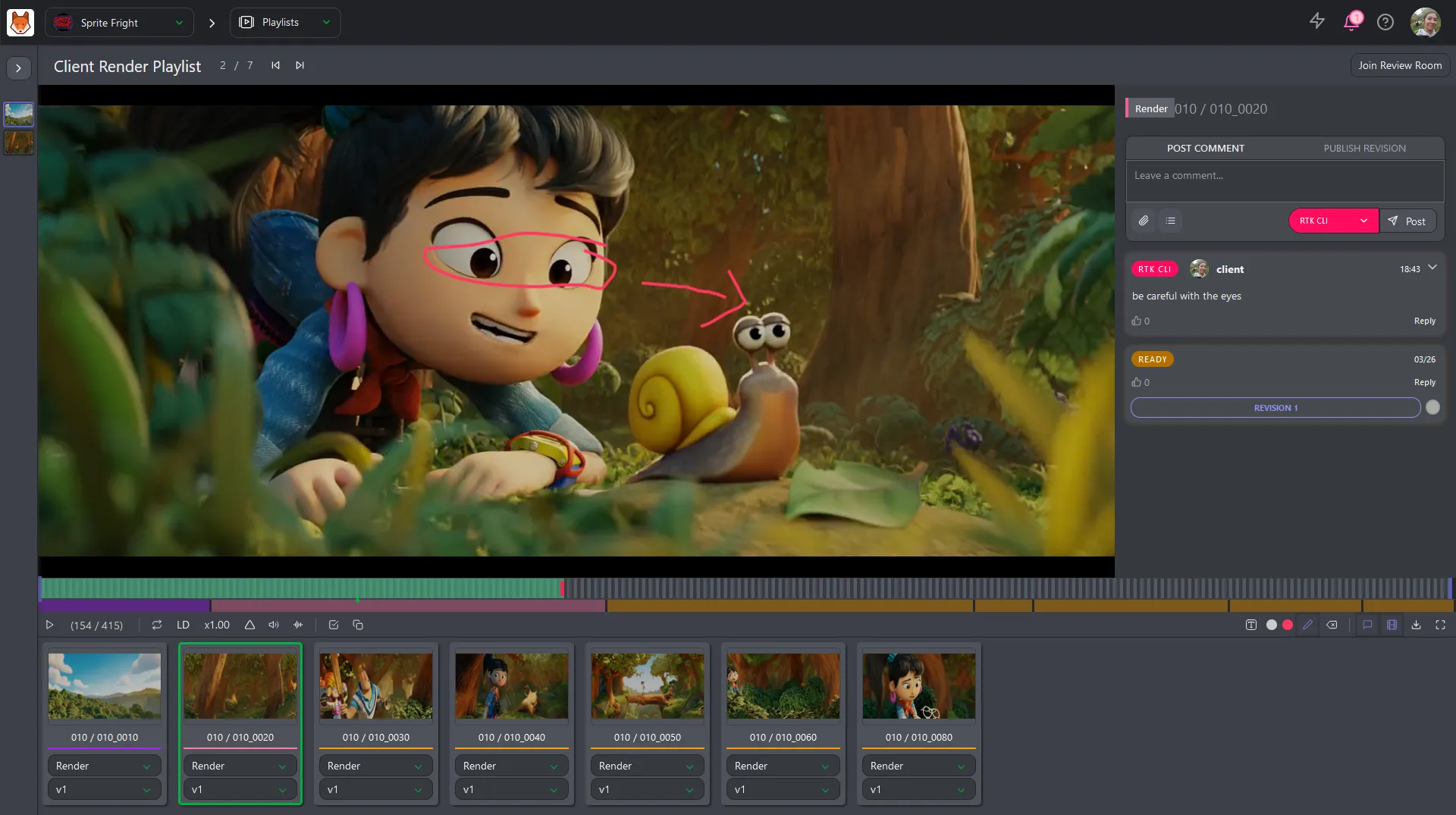 Annotate directly on frames