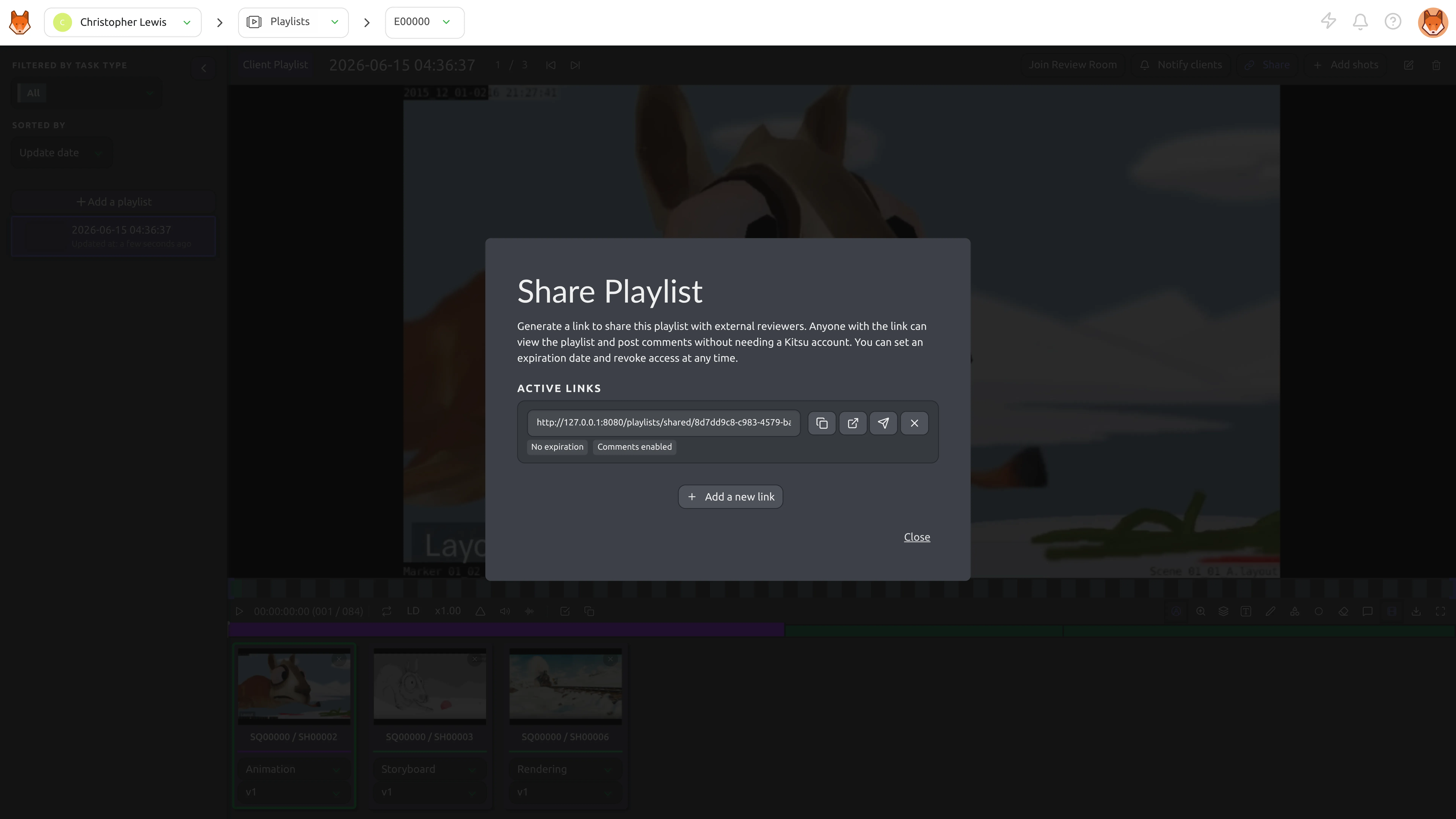 Share review playlists instantly